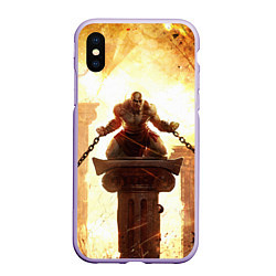 Чехол iPhone XS Max матовый GOD OF WAR КРАТОС В ЦЕПЯХ