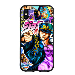 Чехол iPhone XS Max матовый Джотаро - JoJos Bizarre Adventure