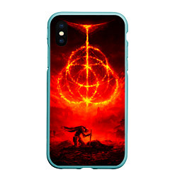 Чехол iPhone XS Max матовый Алое Пламя и Рыцарь ER, цвет: 3D-мятный