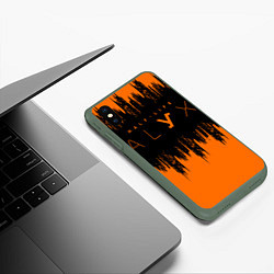 Чехол iPhone XS Max матовый ХАЛФ-ЛАЙФ HALF-LIFE, цвет: 3D-темно-зеленый — фото 2