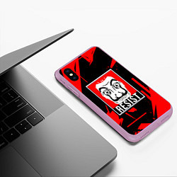 Чехол iPhone XS Max матовый DALI MASK МАСКА ДАЛИ, цвет: 3D-сиреневый — фото 2