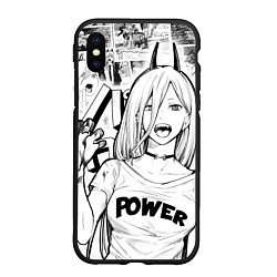 Чехол iPhone XS Max матовый Power - Chainsaw-Man