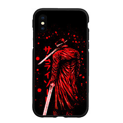 Чехол iPhone XS Max матовый Katana Man Chainsaw Man