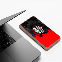 Чехол iPhone XS Max матовый La Casa de Papel Professor, цвет: 3D-коричневый — фото 2