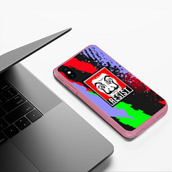 Чехол iPhone XS Max матовый La Casa de Papel Resist, цвет: 3D-малиновый — фото 2