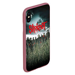 Чехол iPhone XS Max матовый All Hope Is Gone - Slipknot, цвет: 3D-малиновый — фото 2