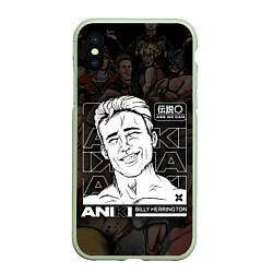 Чехол iPhone XS Max матовый BILLY HERRINGTON ANIKI, цвет: 3D-салатовый