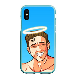 Чехол iPhone XS Max матовый BILLY HERRINGTON, цвет: 3D-мятный