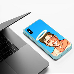 Чехол iPhone XS Max матовый BILLY HERRINGTON, цвет: 3D-мятный — фото 2