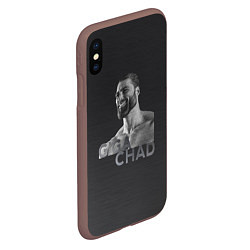 Чехол iPhone XS Max матовый Giga Chad, цвет: 3D-коричневый — фото 2