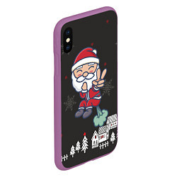 Чехол iPhone XS Max матовый Плохой Санта 2022 Bad Santa, цвет: 3D-фиолетовый — фото 2