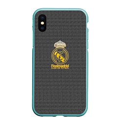 Чехол iPhone XS Max матовый Real Madrid graphite theme