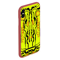 Чехол iPhone XS Max матовый Cyberpunk 2077 YELLOW, цвет: 3D-красный — фото 2