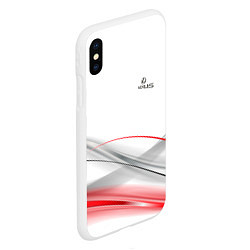 Чехол iPhone XS Max матовый Lexus white theme, цвет: 3D-белый — фото 2