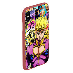 Чехол iPhone XS Max матовый JoJos Bizarre Adventure - Джорно Джованна, цвет: 3D-красный — фото 2