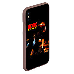 Чехол iPhone XS Max матовый ACDC Live, цвет: 3D-коричневый — фото 2