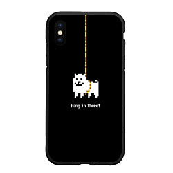 Чехол iPhone XS Max матовый UNDERTALE DOG НА КАНАТЕ