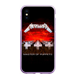 Чехол iPhone XS Max матовый Master of Puppets - Metallica, цвет: 3D-сиреневый