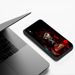 Чехол iPhone XS Max матовый БУМАЖНЫЙ ДОМ ОРУЖИЕ- LA CASA DE PAPEL, цвет: 3D-черный — фото 2