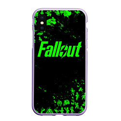 Чехол iPhone XS Max матовый FALLOUT ПУПСЫ ПАТТЕРН ЗЕЛЁНЫЙ ЯДЕРНАЯ ЗИМА, цвет: 3D-светло-сиреневый