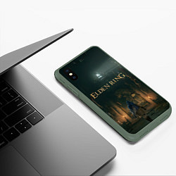 Чехол iPhone XS Max матовый Elden Ring - логово, цвет: 3D-темно-зеленый — фото 2