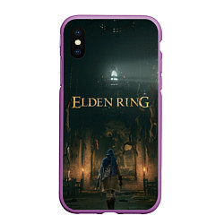 Чехол iPhone XS Max матовый Elden Ring - логово, цвет: 3D-фиолетовый