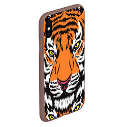 Чехол iPhone XS Max матовый ТИГР СИМВОЛ НОВОГО ГОДА 2022 TIGER, цвет: 3D-коричневый — фото 2