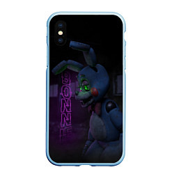 Чехол iPhone XS Max матовый BONNIE BROKEN, цвет: 3D-голубой