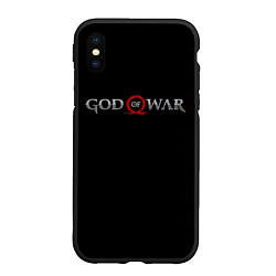 Чехол iPhone XS Max матовый GOD OF WAR LOGO, РУНЫ, цвет: 3D-черный