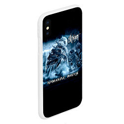 Чехол iPhone XS Max матовый Проклятье морей - Ария, цвет: 3D-белый — фото 2