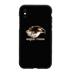 Чехол iPhone XS Max матовый Eagles mood, цвет: 3D-черный