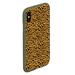 Чехол iPhone XS Max матовый Леопард Leopard, цвет: 3D-темно-зеленый — фото 2