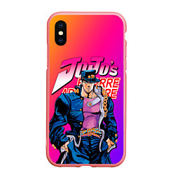 Чехол iPhone XS Max матовый JOJO BIZARRE ADVENTURE ДЖО ДЖО ГРАДИЕНТ, цвет: 3D-баблгам