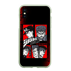 Чехол iPhone XS Max матовый JOJO BIZARRE ADVENTURE ДЖОДЖО АРТ