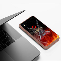 Чехол iPhone XS Max матовый МЕЧИ КРАТОСА, БОГ ВОЙНЫ, цвет: 3D-коричневый — фото 2