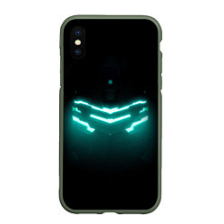 Чехол iPhone XS Max матовый DEAD SPACE ШЛЕМ АЙЗЕКА, цвет: 3D-темно-зеленый