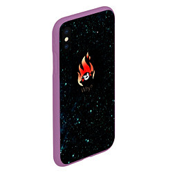 Чехол iPhone XS Max матовый Why?, цвет: 3D-фиолетовый — фото 2