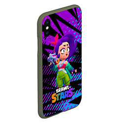 Чехол iPhone XS Max матовый Лола Brawl stars Игра, цвет: 3D-темно-зеленый — фото 2