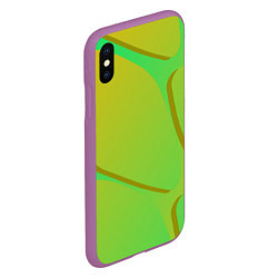 Чехол iPhone XS Max матовый Градиентная абстракция, цвет: 3D-фиолетовый — фото 2