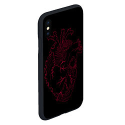Чехол iPhone XS Max матовый Сердце лезвия, цвет: 3D-черный — фото 2