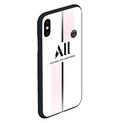 Чехол iPhone XS Max матовый Messi 30 PSG Pink Theme, цвет: 3D-черный — фото 2