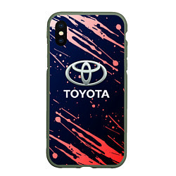 Чехол iPhone XS Max матовый Toyota градиент