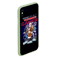 Чехол iPhone XS Max матовый Ultimate Gamer - Danganronpa, цвет: 3D-салатовый — фото 2