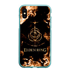 Чехол iPhone XS Max матовый Elden Ring Logo, цвет: 3D-мятный