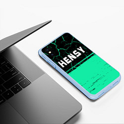 Чехол iPhone XS Max матовый Hensy - Краска, цвет: 3D-голубой — фото 2