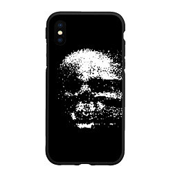 Чехол iPhone XS Max матовый Skulls glitch