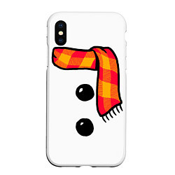 Чехол iPhone XS Max матовый Snowman Outfit, цвет: 3D-белый