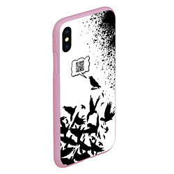 Чехол iPhone XS Max матовый ВОРОНА 21 ВЕКА QR CODE, цвет: 3D-розовый — фото 2