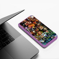 Чехол iPhone XS Max матовый HEROES DOTA 2 ПЕРСОНАЖИ ДОТА 2, цвет: 3D-фиолетовый — фото 2