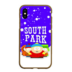 Чехол iPhone XS Max матовый SOUTH PARK ЮЖНЫЙ ПАРК, цвет: 3D-коричневый